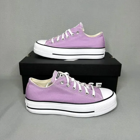 New Womens Converse Chuck Taylor All Star Lift Platform Multi Sz Purple Amethyst - Picture 9 of 16